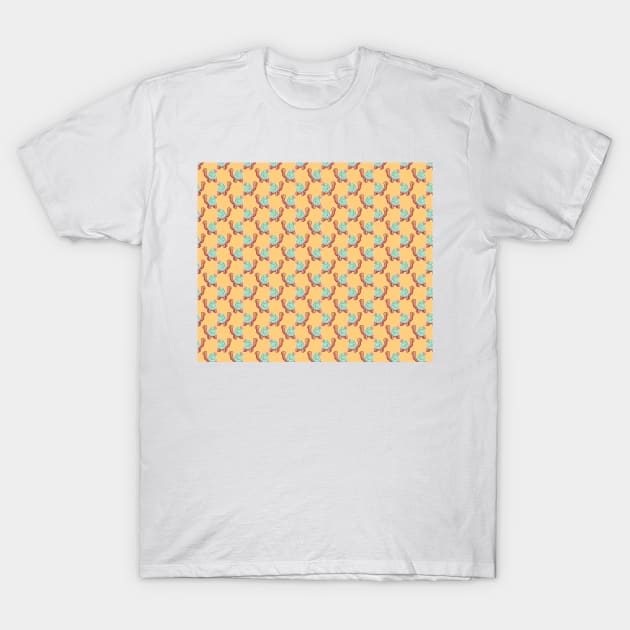 Flower Tortoise Pattern T-Shirt by saradaboru